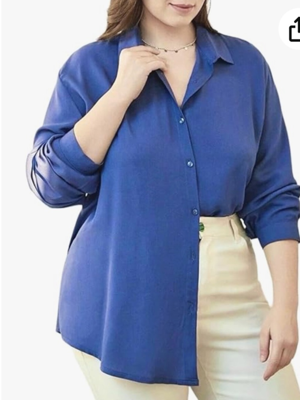 Polo bonetta Classic Blue Button-Down Women’s Blouse size 6